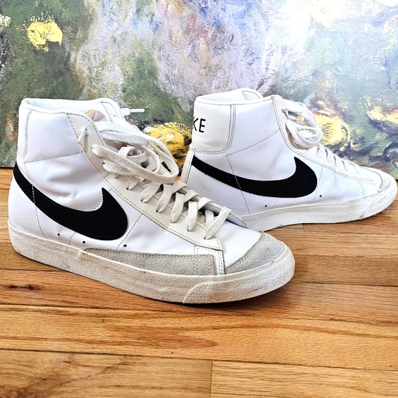 Nike Shoes Nike Blazer Mid 77 Vintage White Black Poshmark